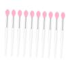 HAKIDZEL 10pcs Silicone Lip Brush Portable Makeup Applicators Crystal Handle for Lipstick Lip Gloss Care Travel-friendly Makeup Tools for Women and Professionals view 1