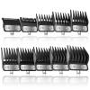 10Pcs Clipper Guards Set for Wahl Clipper Guards Set with Metal ClipProfessional Hair Clipper Guards Cutting Guides Compatible with Most Wahl Clippers from 1/16" to 1"(Black view 1