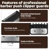 10Pcs Clipper Guards Set for Wahl Clipper Guards Set with Metal ClipProfessional Hair Clipper Guards Cutting Guides Compatible with Most Wahl Clippers from 1/16" to 1"(Black view 4