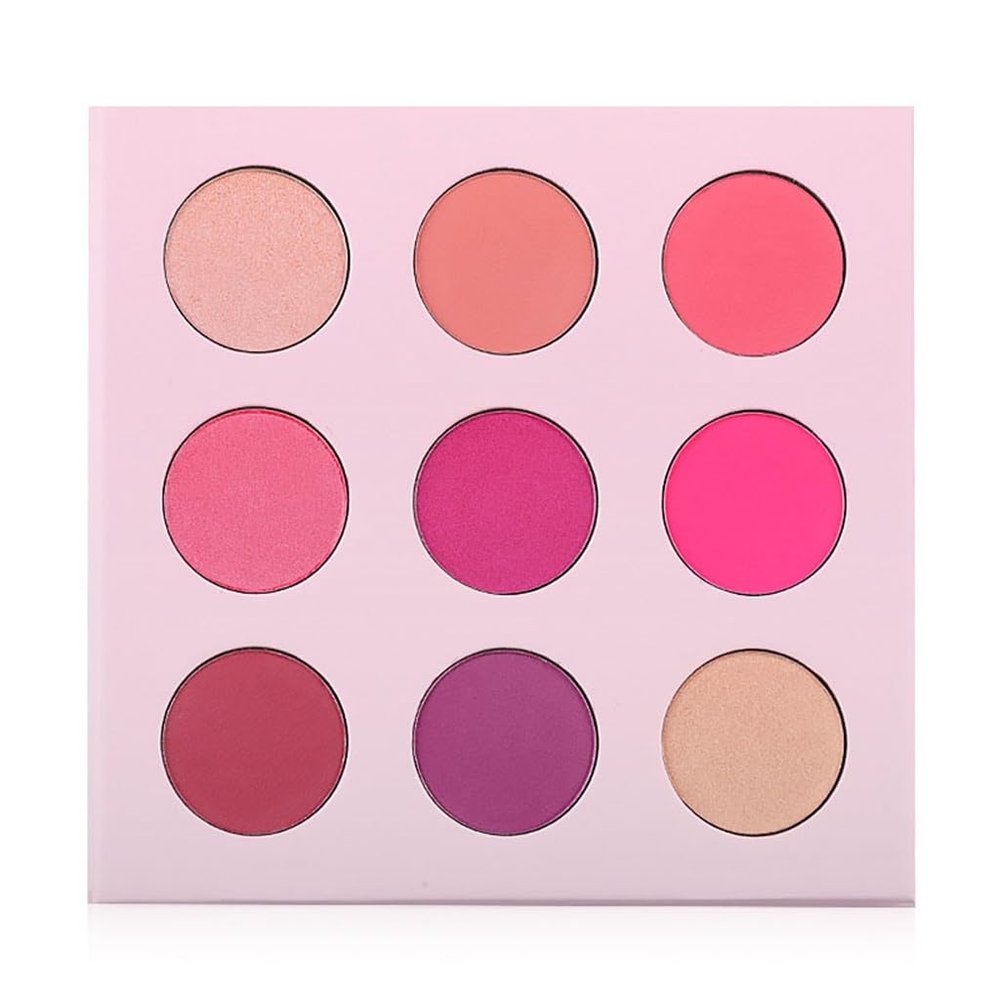 ASWRTYJO 9 Color Peach Blossom Makeup Eye Shadow Plate High Rendering Pearl Matte