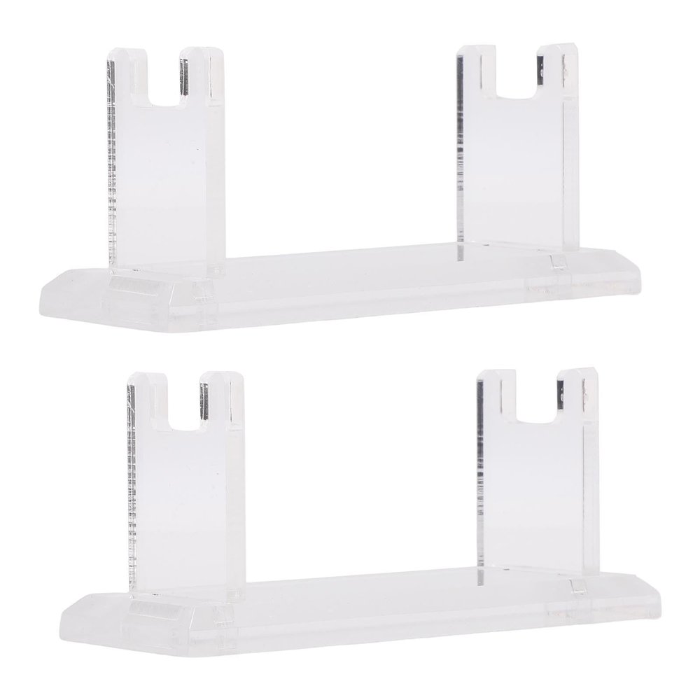 Luqeeg 2PCS Acrylic Shaving Holder Stand, Acrylic Men's Shaving Stand Holder, Bathroom Countertop Organizer Stable Storage Bracket for Viking Blades Chief Mk 23c 4x1.5x1.7in (Transparent)
