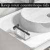 Luqeeg 2PCS Acrylic Shaving Holder Stand, Acrylic Men's Shaving Stand Holder, Bathroom Countertop Organizer Stable Storage Bracket for Viking Blades Chief Mk 23c 4x1.5x1.7in (Transparent) view 3