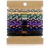 10-Pack Braided Elastic Hair Bands for Curly & Thick Hair No-Crease Coil Ties for Mens Buns & Womens Long Styles view 1