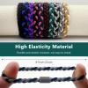 10-Pack Braided Elastic Hair Bands for Curly & Thick Hair No-Crease Coil Ties for Mens Buns & Womens Long Styles view 2