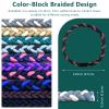 10-Pack Braided Elastic Hair Bands for Curly & Thick Hair No-Crease Coil Ties for Mens Buns & Womens Long Styles view 3