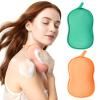 2Pcs Bath Sponge, Ultra Soft Absorbent Sponge for Bathing, Exfoliating Shower Loofah Sponges Bathing Tool for Men Women Body Skin(Green+Orange) view 1