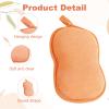 2Pcs Bath Sponge, Ultra Soft Absorbent Sponge for Bathing, Exfoliating Shower Loofah Sponges Bathing Tool for Men Women Body Skin(Green+Orange) view 3