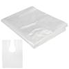 100 Disposable Plastic Barber Capes, Waterproof Hair Salon Cover For Cutting, Coloring, And Styling, U-Neck, 35.4 X 47.2 Inches view 1