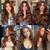 #30 Light Brown Bundles Human Hair Body Wave Bundles 14 14 14 Inch Brown Body Wave Bundle Human Hair Extensions Double Weft Unprocessed Brazilian Virgin Hair 3 Bundle 50 Grams Per Bundle view 2