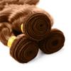 #30 Light Brown Bundles Human Hair Body Wave Bundles 14 14 14 Inch Brown Body Wave Bundle Human Hair Extensions Double Weft Unprocessed Brazilian Virgin Hair 3 Bundle 50 Grams Per Bundle view 4