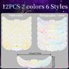 12pcs Glitter Freckles,Face Glitter Freckles Face Tattoo Sparkle for Teenagers Young Women, Gold Holographic Face Body Makeup Patches for Christmas Halloween Rave Fairy Accessories Outfits view 3