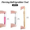 3 Pack Piercing Grabber Tool Kit 16G,18G Stainless Steel Flat Back Earrings Applicator Stainless Steel Flat Back Earrings Pickup Grabber Pick Up Tool for Ear Nose Lip Body Jewelry Changes view 2