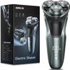 Electric Razor for Men IPX7 Waterproof Shaver - 4D Flex Precision Blades with Pop-Up Trimmer, 1.5H Fast Charge Light Blue view 1
