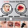 GURUN Wall Mounted Hardwired Makeup Mirror with 3 Tones LED Lights 10x Magnifying Mirror for Bathroom Bedroom 13" Extendable Arm Direct Wire Black Finish M1809DB(10x,Black) view 3