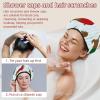 2 Sets Large name) Shower Caps for Women, Waterproof Shower Cap Double Layers Bath Caps for Women Long Thick Hair view 2