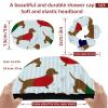 2 Sets Large name) Shower Caps for Women, Waterproof Shower Cap Double Layers Bath Caps for Women Long Thick Hair view 3