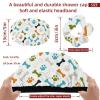 2 Sets Large name) Shower Caps for Women, Waterproof Shower Cap Double Layers Bath Caps for Women Long Thick Hair view 3