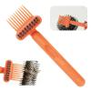 2-in-1 Comb Cleaner with Pick and Bristles, Hair Brush Cleaner Tool Rake for Home Salon Travel Use Effectively Clear Hair Dust Grease and Dirt view 1