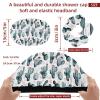 2 Sets Large name) Shower Caps for Women, Waterproof Shower Cap Double Layers Bath Caps for Women Long Thick Hair view 3