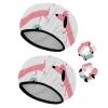 2 Sets Large name) Shower Caps for Women, Waterproof Shower Cap Double Layers Bath Caps for Women Long Thick Hair view 1