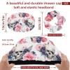 2 Sets Large name) Shower Caps for Women, Waterproof Shower Cap Double Layers Bath Caps for Women Long Thick Hair view 3