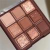 ASWRTYJO 9 Color Pearl Matte Chocolate Eye Shadow Palette Shiny Makeup view 3