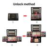 ASWRTYJO 33 Color Eye Shadow Palette Lip Makeup Sponge and Brush Cosmetics Set view 3