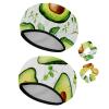 2 PCS Shower Cap for Women, avocados sprouts (1) Shower Caps + 2 Satin Scrunchies, Waterproof Bath Caps Elastic and Reusable Hair Cap for Shower view 1