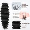 100% Human Hair Knotless Pre-Separated Crochet Hair Extensions Deep Culry Feather Hair Deep Wave Feather Line Hair Extensions Natural Color 22Inch 240g view 4