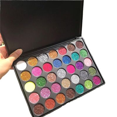ASWRTYJO 35 Color Shiny Metal Eye Shadow Palette Sequins Body Art Makeup
