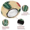 2 PCS Reusable Shower Caps with 2 Satin Scrunchies for Women, Large Waterproof Shower Bonnet Washable Elastic Band Bath Hair Hat for Long Hair, Hand Drawn Cactus (12) view 4