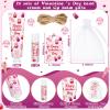24 Sets Valentines Day Hand Cream and Lip Balm Gift Galentine's Day Gift Bulk Valentines Party Favors for Guest Strawberry & Cherry Travel Size Hand Lotion and Lip Balm Bridal Shower Party Supplies view 3