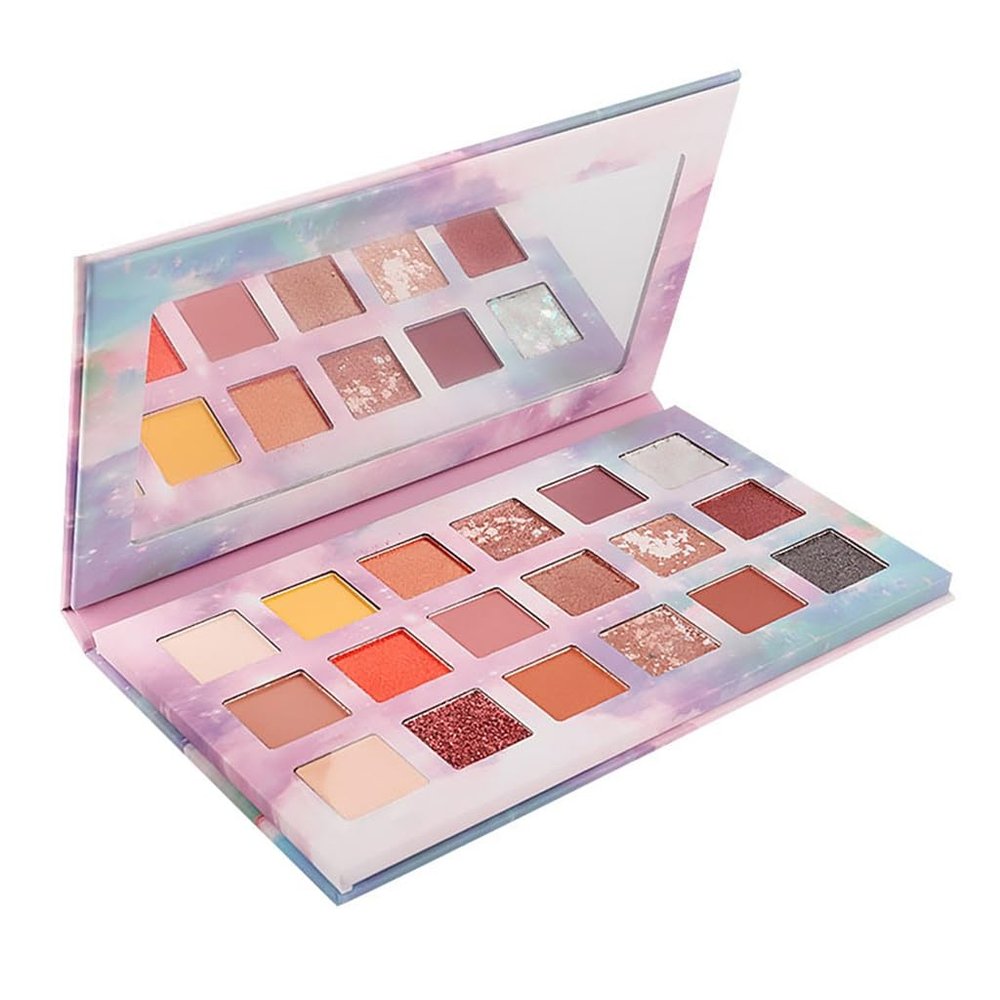 ASWRTYJO 18 Color Eye Shadow Plate Non Flying Powder Not Easy to Take off Makeup Delicate