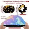 2 Sets Large name) Shower Caps for Women, Waterproof Shower Cap Double Layers Bath Caps for Women Long Thick Hair view 3