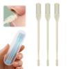 2-in-1 Nasal Hair Cutter, Nose Hair Trimmer for Men and Women, Dual-Blade Nose Hair Remover with 360 Rotation & Ear Pick, Compact Nose Trimmer with Cleaning Brush for Travel Grooming (Beige, 3pcs) view 1