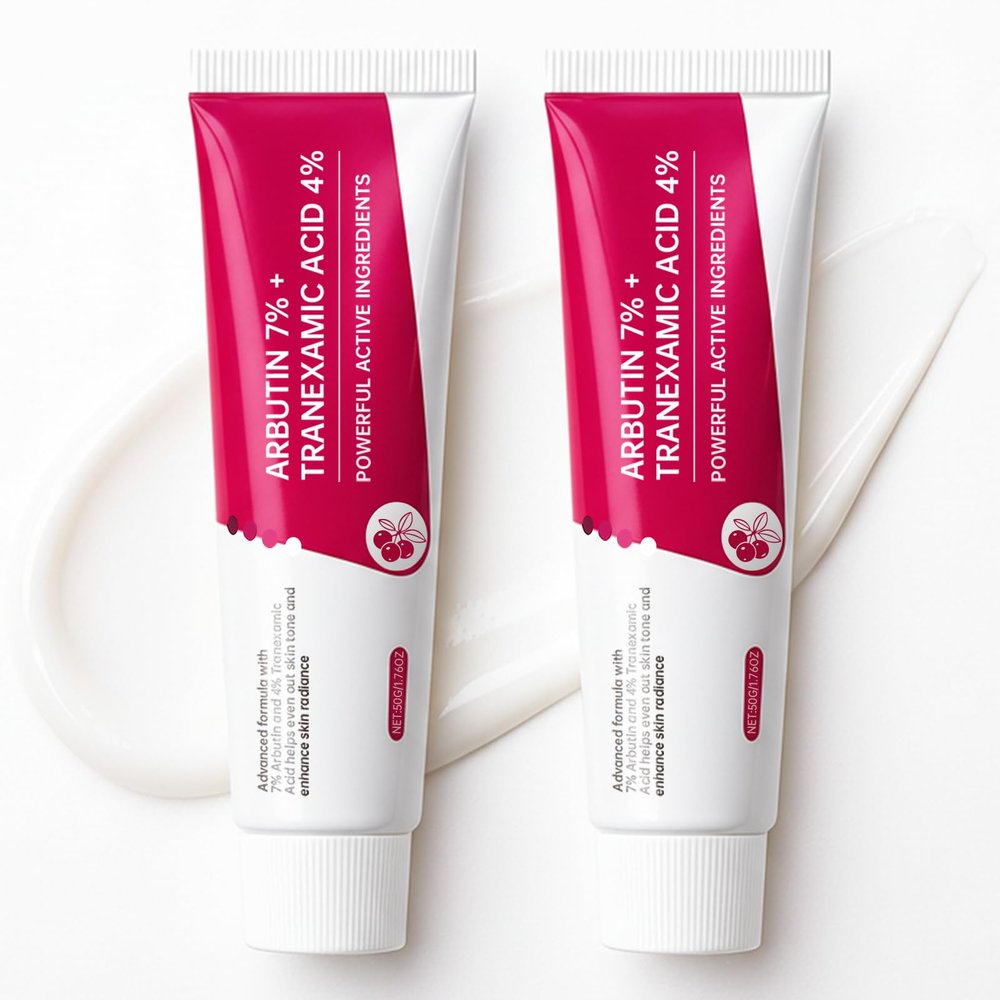 2Pcs Arbutin 7% + Tranexamic Acid 4% Cream, 70,000ppm Arbutin & 40,000ppm TXA,Moisturizing, Hydrating, Even Skin Tone,Reduces Dark Spots & Pigmentation