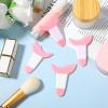 4 PCS Mascara Eyelash Applicator Guard Tool, Reusable Silicone Eyeliner Aid Mascara Shield Pink Eyelash Lipstick Eyeshadow Applicators Aid Tool Multifunctional Makeup Stencil for Women, Beginners view 3