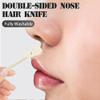 2-in-1 Nasal Hair Cutter, Nose Hair Trimmer for Men and Women, Dual-Blade Nose Hair Remover with 360 Rotation & Ear Pick, Compact Nose Trimmer with Cleaning Brush for Travel Grooming (Green, 6pcs) view 3