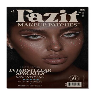 Fazit Makeup Patches - Halloween Interstellar Eye Speckles - Glow Up Make-Up Patches - Cute Glitter Makeup Accessories for Women - Cosmetic Glitter for Face