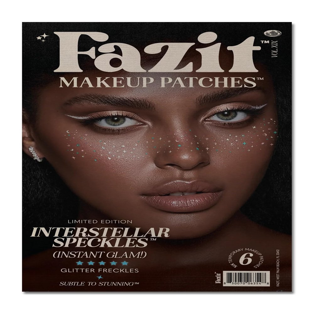 Fazit Makeup Patches - Halloween Interstellar Eye Speckles - Glow Up Make-Up Patches - Cute Glitter Makeup Accessories for Women - Cosmetic Glitter for Face