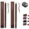 Chocolate and Plum Eyeliner Duo, Chocolates and Plums Waterproof Eyeliner, 24 Hr Waterproof Eyeliners Duo Sharpenable Eye Pencil (Plum+Bronze) view 1