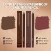 24 HR Waterproof Eyeliner Duo Sharpenable Eye Pencil, Chocolate And Plum Eyeliner Duo, 2 in 1 Eye Liner and Eyebrow, Smudge Proof, Long Wear, Waterproof, Smooth & Easy to Color (Chocolate* 2) view 3