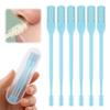 2-in-1 Nasal Hair Cutter, Nose Hair Trimmer for Men and Women, Dual-Blade Nose Hair Remover with 360 Rotation & Ear Pick, Compact Nose Trimmer with Cleaning Brush for Travel Grooming (Blue, 6pcs) view 1