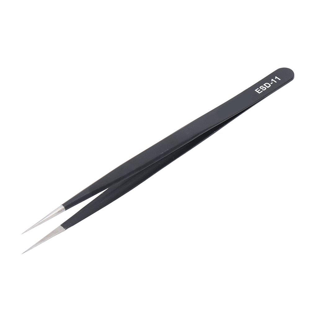 ANKROYU Static Tweezer Stainless Steel Non Precision Straight Head Tweezer for Laboratory Electronics Repair Jewelry and Watch Making ESD Safe Tool