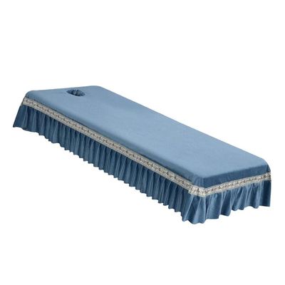 Baoblaze Reusable SPA Massage Bed Sheet Cover with Breath Hole - Grey Blue