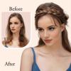 WUODHTW Women Braided Headband With Teeth Synthetic Hair Plaited Headband High Elasticity Braids Chunky Fishtail Braided Hair Band Hairpiece view 3