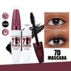 7D Waterproof Volume Mascara, Black Lengthening Thickening Softer Fuller Lashes Mascara, Long Lasting Natural Curling Lashes for Professional Eye Makeup, for Women and Girls (2Pcs) view 2