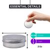 78 Pcs 2 oz Metal Tins With Lids, Salve Tins With Lids, Aluminum 2 oz Tin With Lid for Salve, Lotion Bars, Balms, Spices or Beard Balm view 2