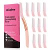 Mistfree Dermaplane Razor for Women Face, Eyebrow Razor Refills with 10 Razor Head, Reusable Face Razors, Professional Dermaplaning Tool for Exfoliation, Peach Fuzz Removal, Eyebrow Shaping view 1