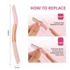 Mistfree Dermaplane Razor for Women Face, Eyebrow Razor Refills with 10 Razor Head, Reusable Face Razors, Professional Dermaplaning Tool for Exfoliation, Peach Fuzz Removal, Eyebrow Shaping view 3